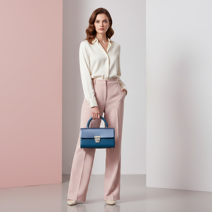 Handbag for Women   with Elegant Lock Closure